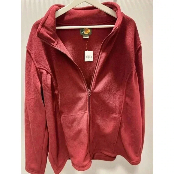 Bass Pro Shops Jacket Womens Large Pink Fleece Full Zip Fishing Hunting NWT(NEW) - Picture 1 of 7